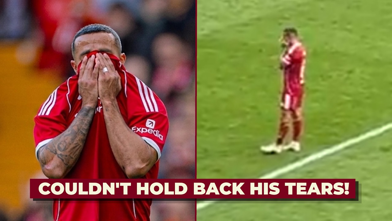 Thiago breaks down in tears as Liverpool Legends stop to applaud for Diogo Jota in the 20th minute 😭