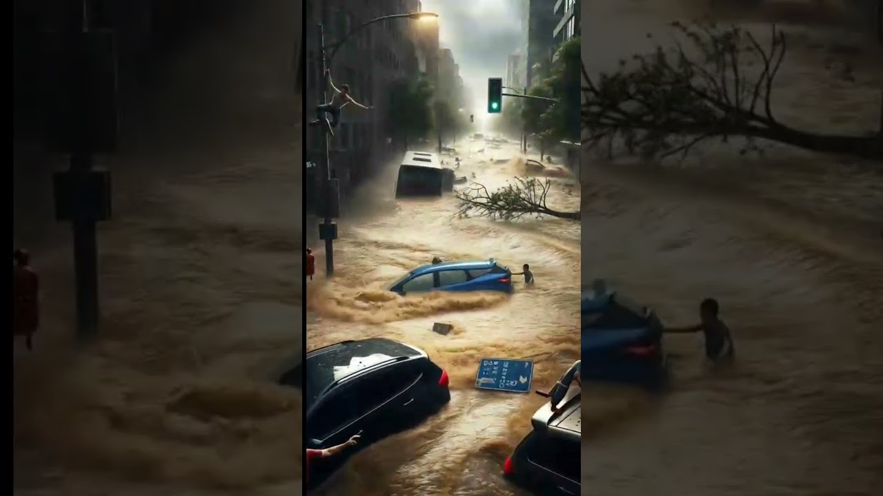&ldquo;Flood Chaos in Washington, D.C.&mdash;Cars and People Swept Away! 🌊🚨&rdquo; #cuacaekstrem