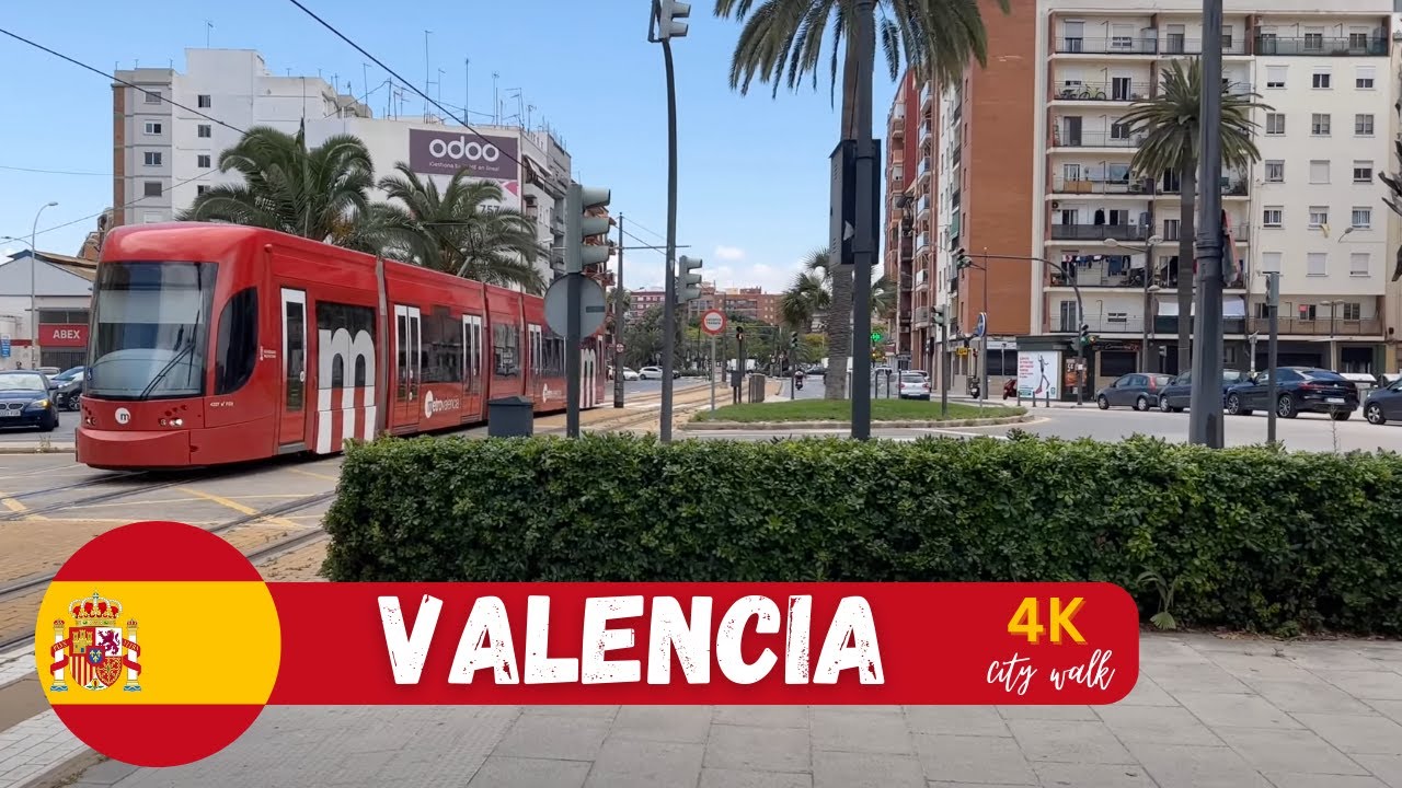 [4K] Valencia City Walk / Els Orriols to city centre 