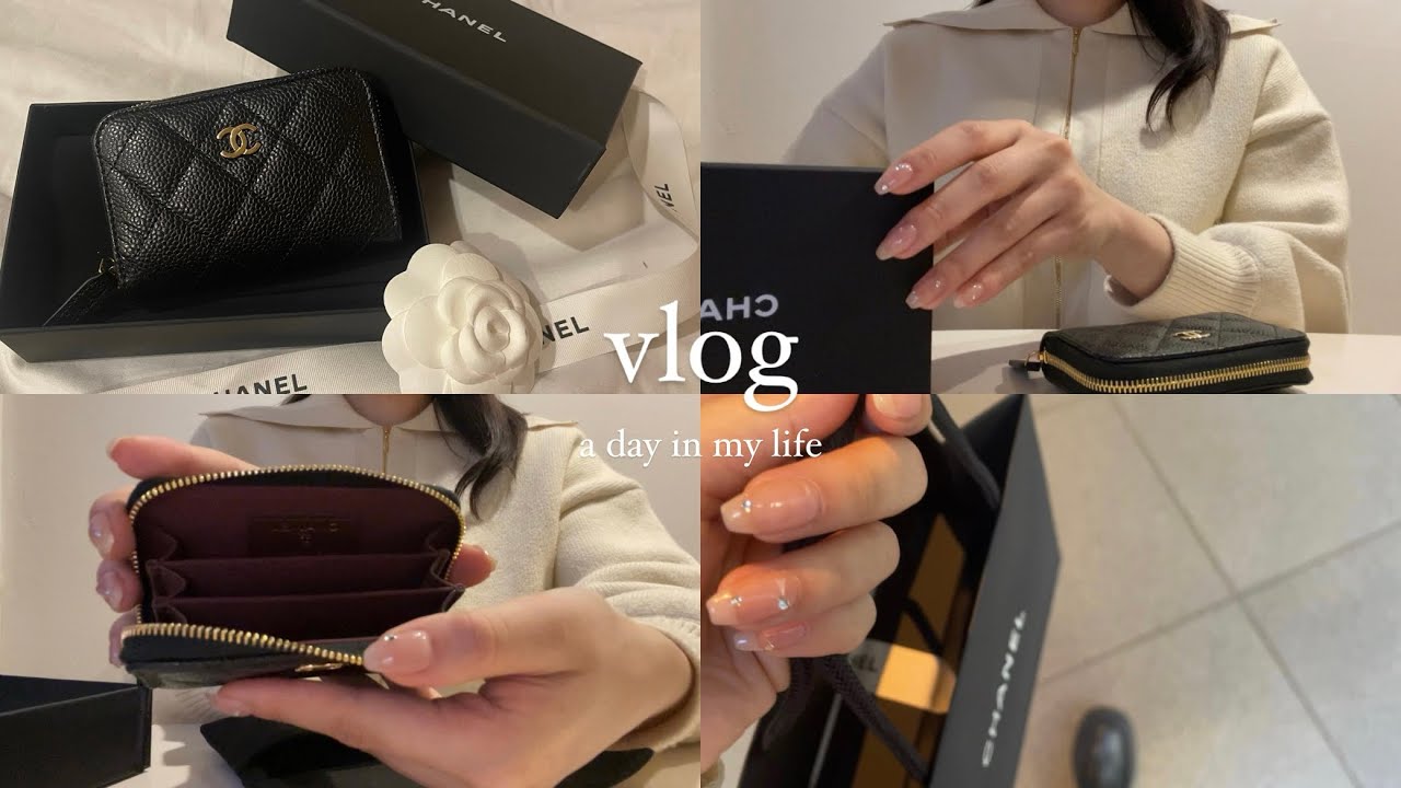 vlog)CHANELミニ財布紹介♡大学生,ゆるブイログ,スタバ
