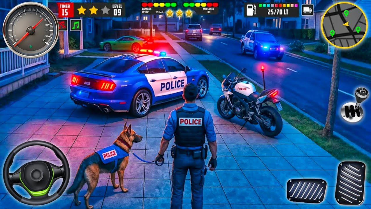 Police Car Chase Simulator 3D Game - Real Cop Cars Driving Simulator 2025 - Android GamePlay