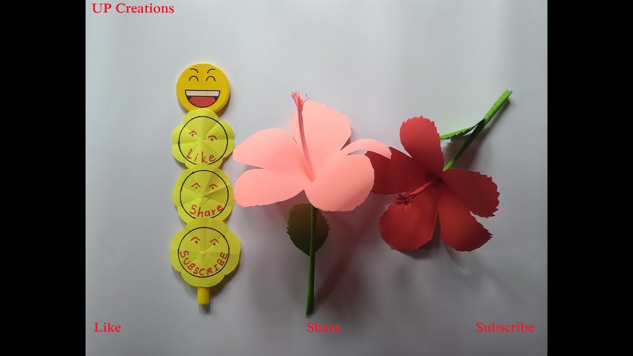 Paper hibiscus flower/ Shoe flower -  වද මල