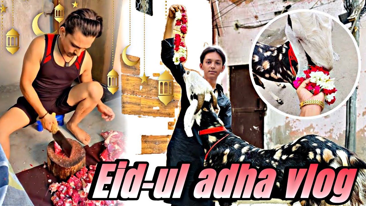 Bakra Qurbani Vlog 🐐 |Eid-ul-Adha Day 1| Chand Raat Ko Shopping 😍“Bakra ka Qurbani | family vlog 🌙”