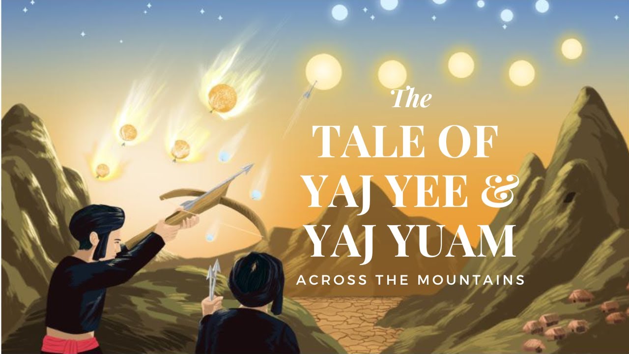 How the sun & moon came to be, the tale of Yaj Yee & Yaj Yuam. (English)