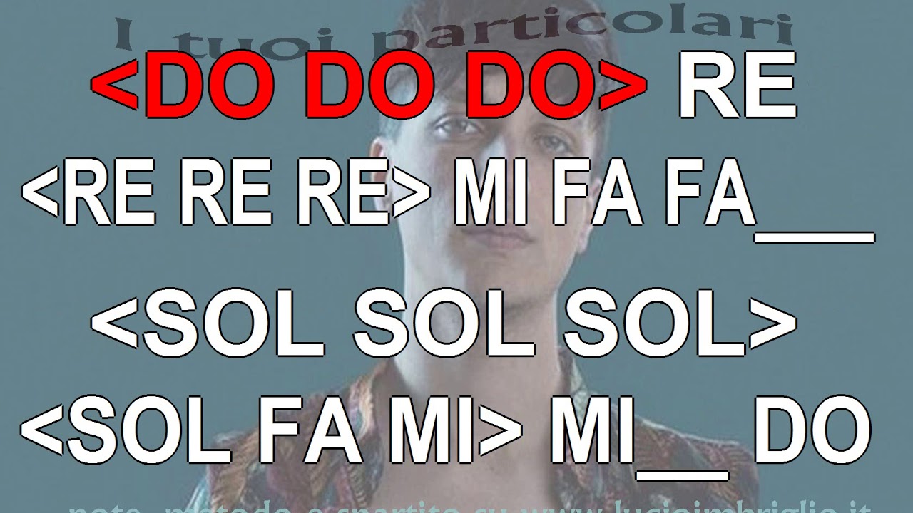 I tuoi particolari - karaoke notazionale (difficile)