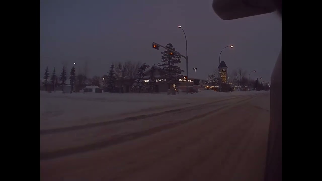Driving past empty streets
