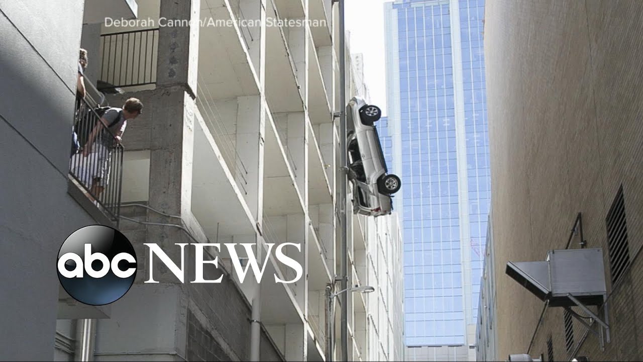 Driver survives after car plunges 7 floors in parking garage