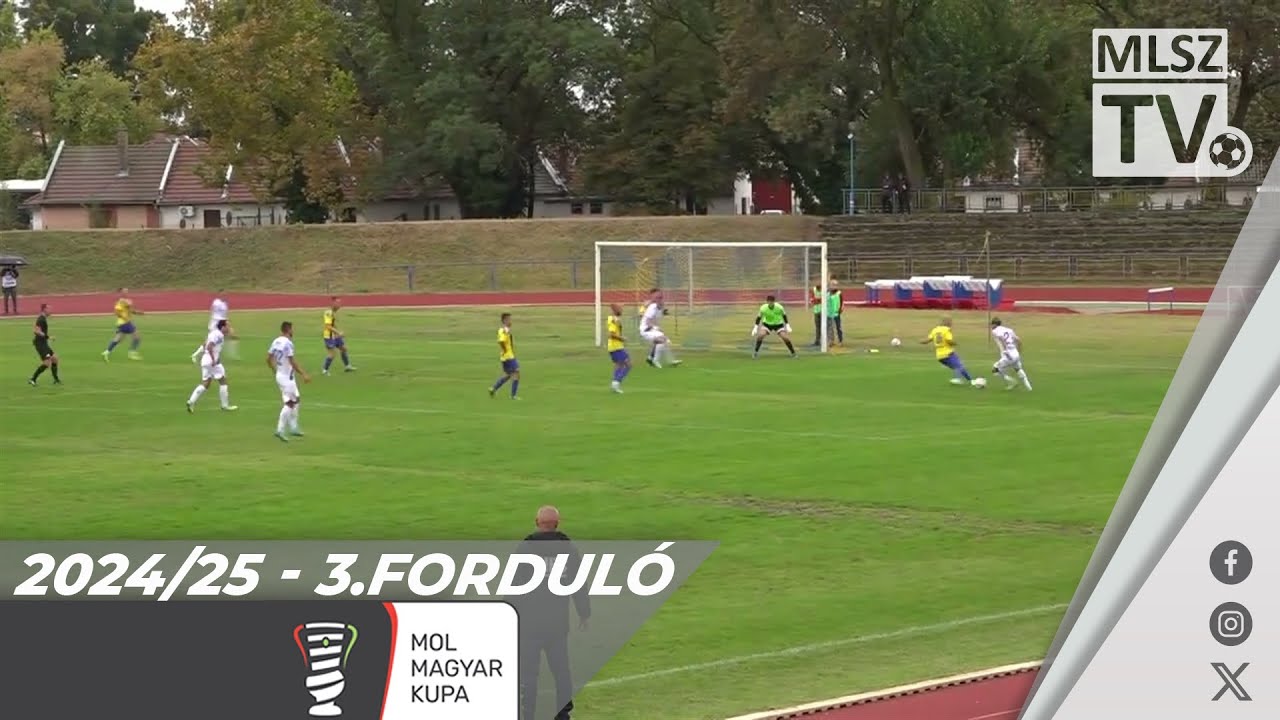 Hódmezővásárhelyi FC - MTK Budapest | 0-2 (0-1) | Magyar Kupa | 3. forduló | MLSZTV