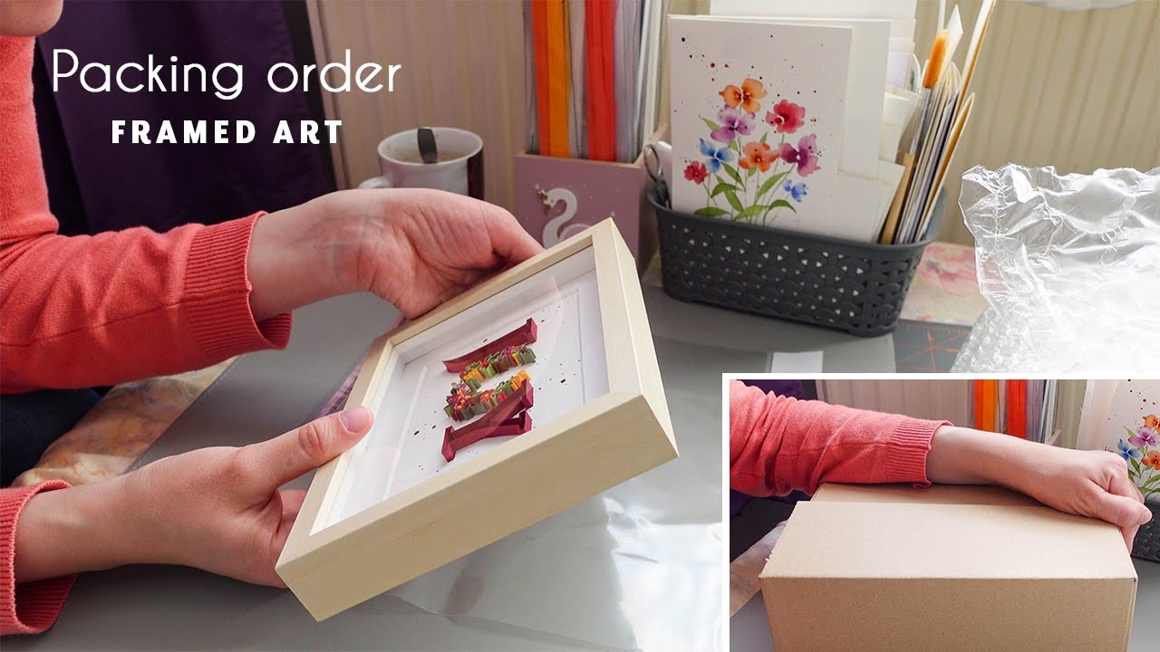 ASMR Packing order 📦 Paper Quilling - Framed Artwork