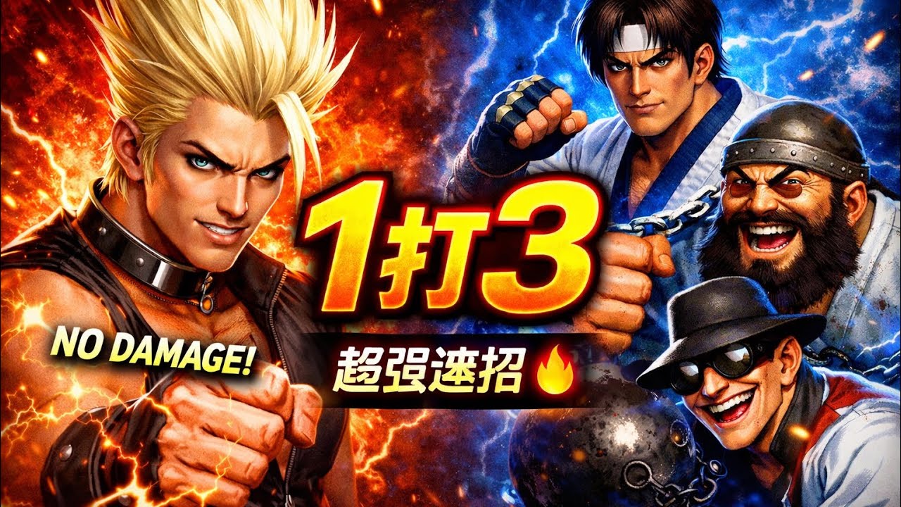 KOF97 二階堂紅丸1打3！超帥連招直接打爆對手