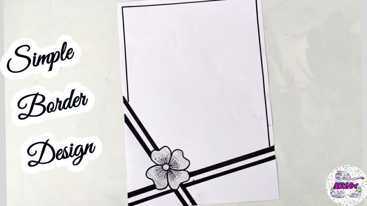 Border design for project | Easy border design | Designs for front page | paper design #borderdesign