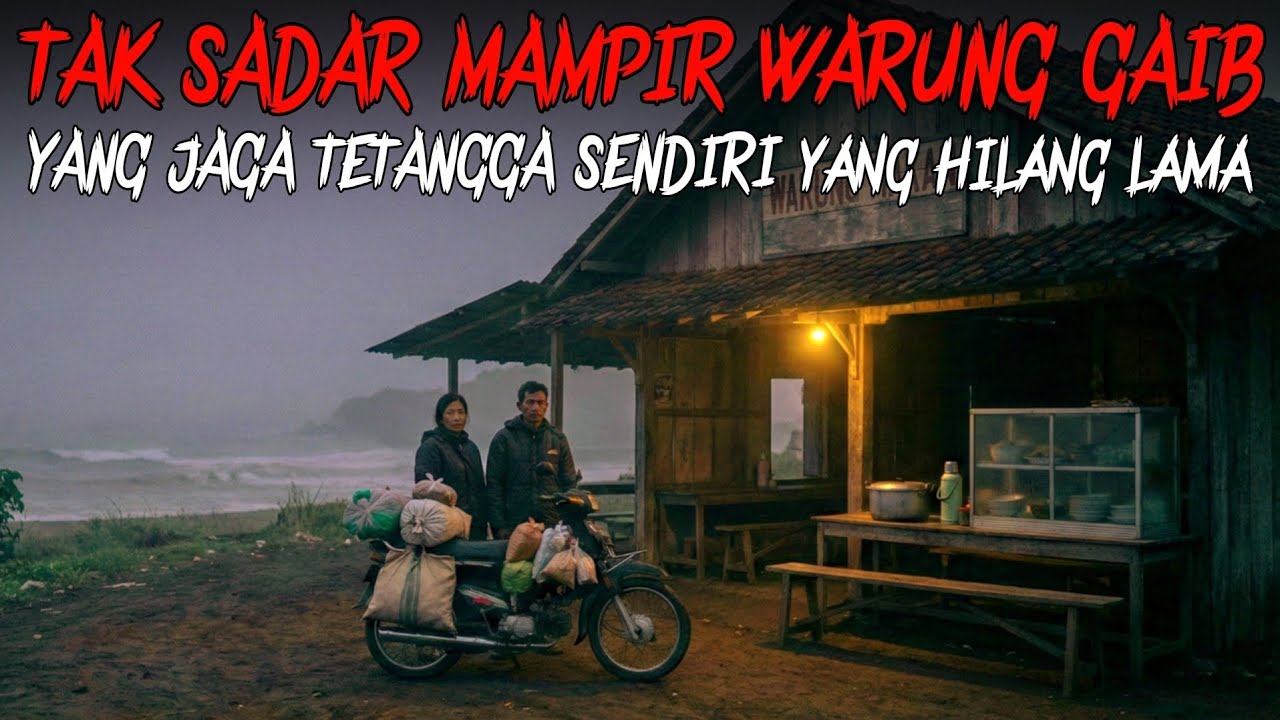 KISAH NYATA‼️SUAMI ISTRI MUDIK TAK SADAR MAMPIR WARUNG GAIB PANTAI SELATAN, YANG JAGA TETANGGANYA