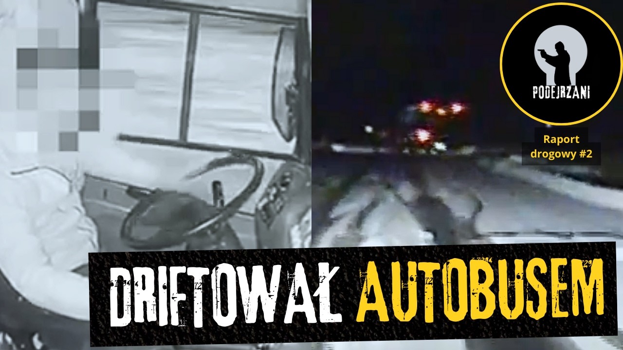 🔴LIVE Raport drogowy: Driftował autobusem | Kradli samochody pod lotniskiem
