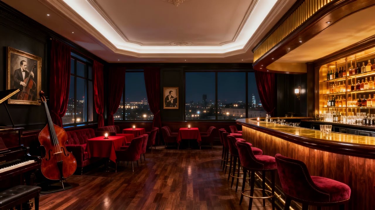 1940's Classic Jazz Bar Ambience  Timeless Vintage Night