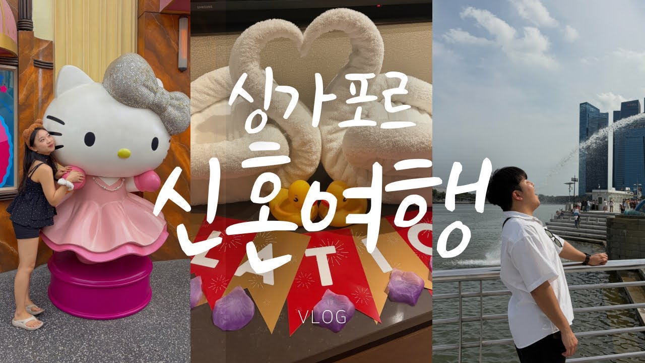 [vlog] 싱가포르 신혼여행 | 유니버셜스튜디오 | 오셔너리움 | 머라이언파크 | 슈퍼트리쇼 | 쇼핑리스트 | 점보크랩 | 송파바쿠텐 | 콘래드마리나베이 | 창이공항