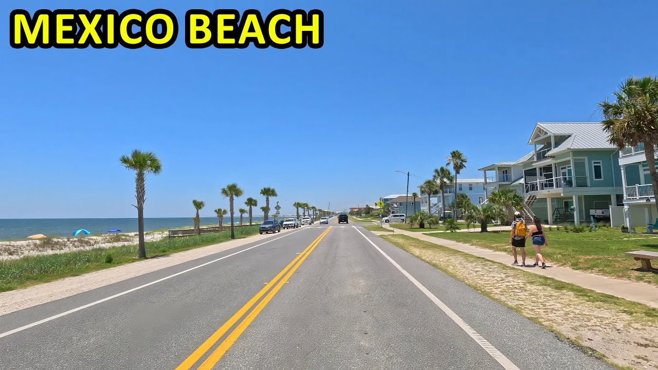 Mexico Beach Florida Driving Through