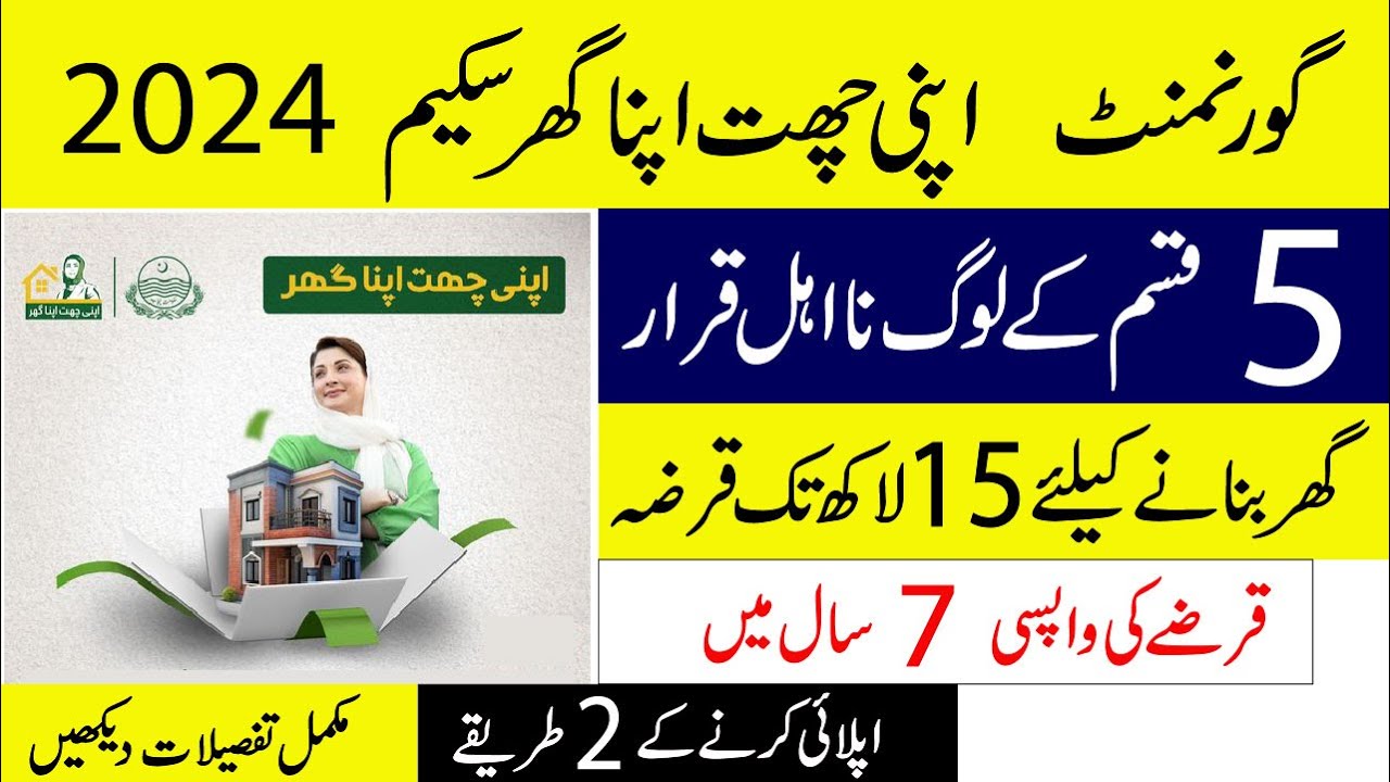 Five types of people are disqualified under apni chat apna ghar scheme | Government of Punjab