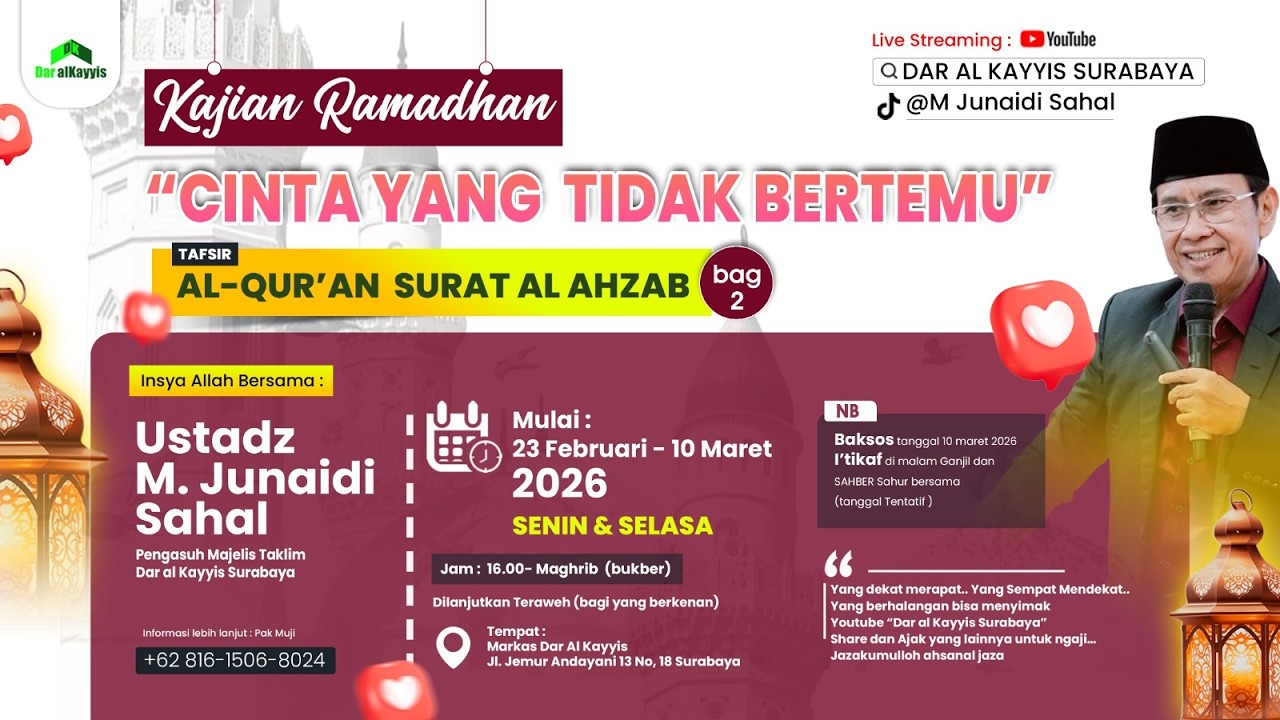 KAJIAN TAFSIR SURAT AL AHZAB|AYAT 35|WANITA ANTARA TUGAS POKOK DAN PUBLIK