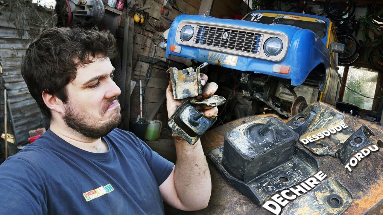 Supports MOTEUR ARRACH&Eacute;S, CAISSE D&Eacute;SSOUD&Eacute;E... La 4L PROTO est &agrave; revoir... (mais &ccedil;a va &ecirc;tre beau !)