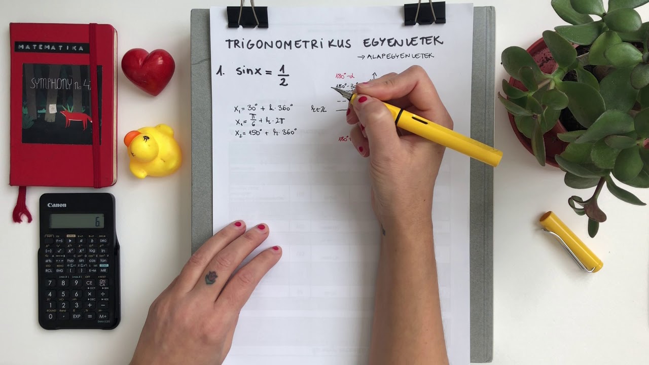Trigonometrikus egyenletek 1. rész - alapegyenletek