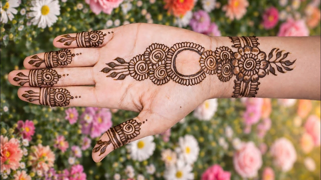 Front hand easy henna Designs 🌿🔥💗#viralvideo #henna 