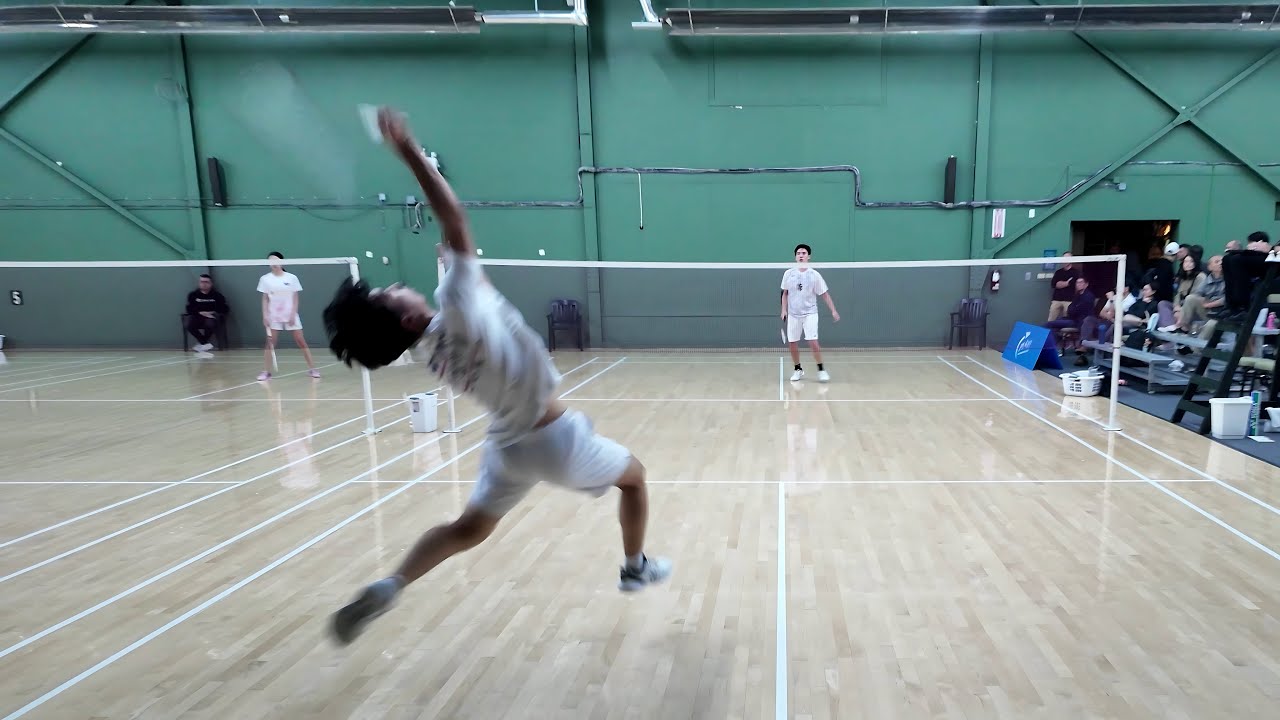 Cyrus Lau v Roy Zhou--U19 Singles--2024 VLTBC – BC Junior A Badminton Series Event #1.