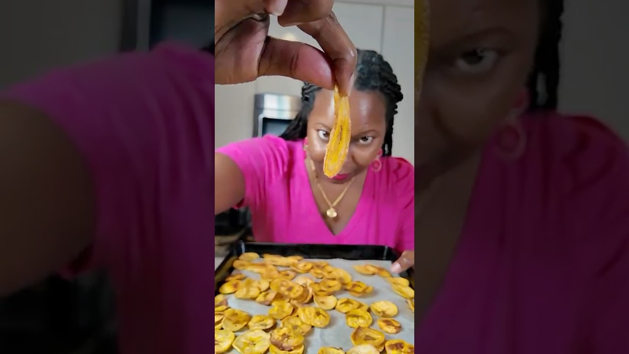 Crispy Baked Plantain Chips Using My Favorite Kitchen Gadget 🍌🔥