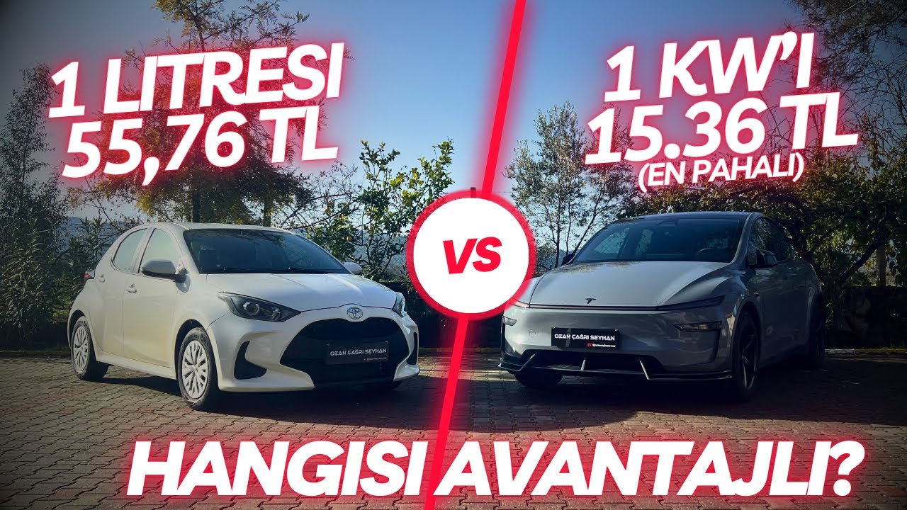 BENZİN VS ELEKTRİK / EN PAHALI İSTASYONDAN ŞARJ İLE ELEKTRİKLİ HALA MANTIKLI MI ❓ #tesla #toyota #vs