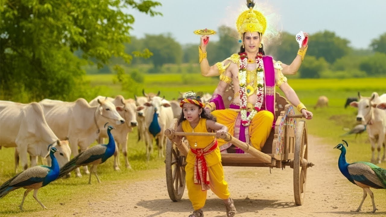 बाल कान्हा ने नारायण को रथ में बिठाकर वृदावन में लाये | यशोमती मईया के नंदलाला | Shree Krishan