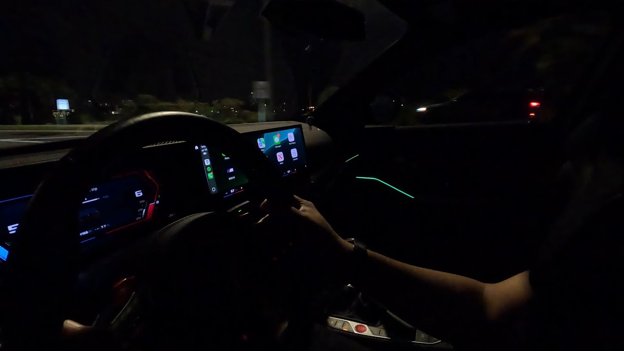 Manual G80 M3 Night Cruise. Miami Beach After Dark In The Rain