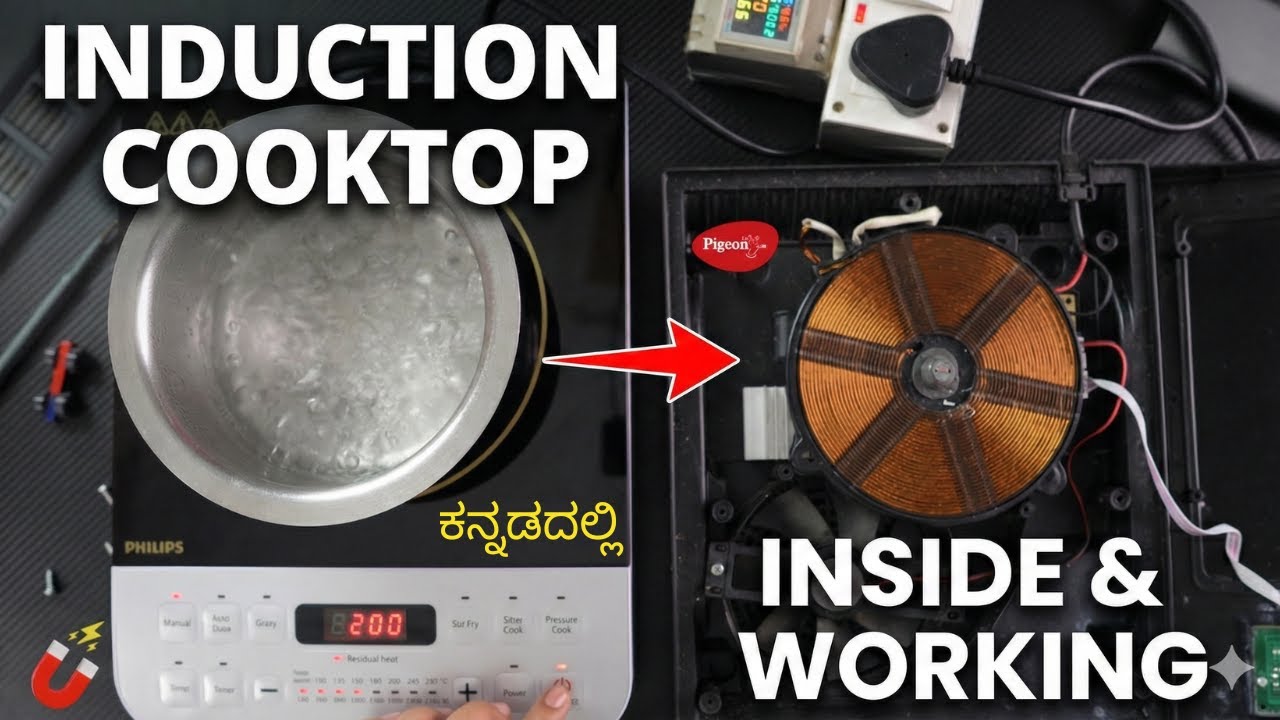 🔥⚡ Induction ಕುಕ್ ಟಾಪ್ – Working Principle & How to Use It ಕನ್ನಡದಲ್ಲಿ