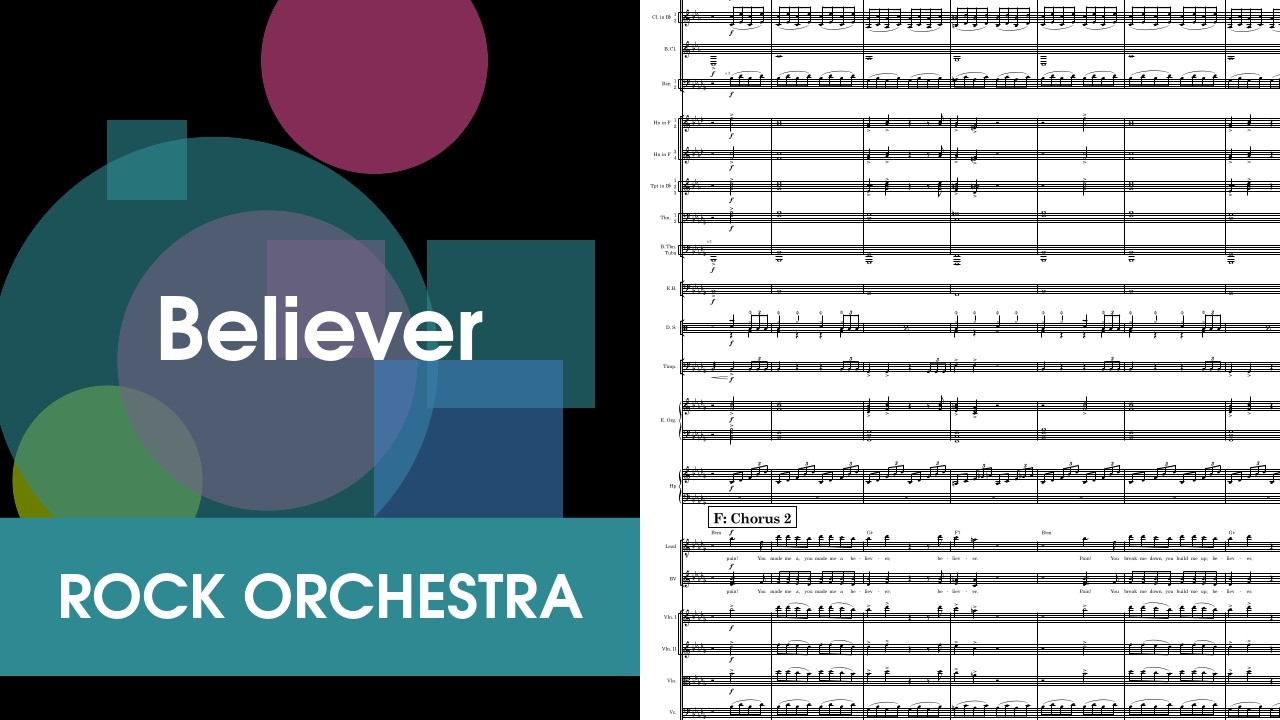 Believer for Rock Orchestra Score Video