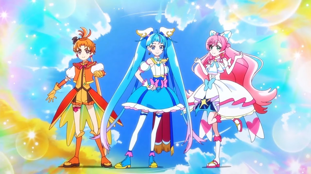 [1080p] Hirogaru Change! (Hirogaru Sky Precure Trio Transformation)