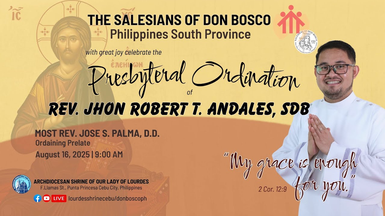 9:00 AM | PRESBYTERAL ORDINATION | 16 AUGUST 2025 | MOST REV. JOSE PALMA, D.D.