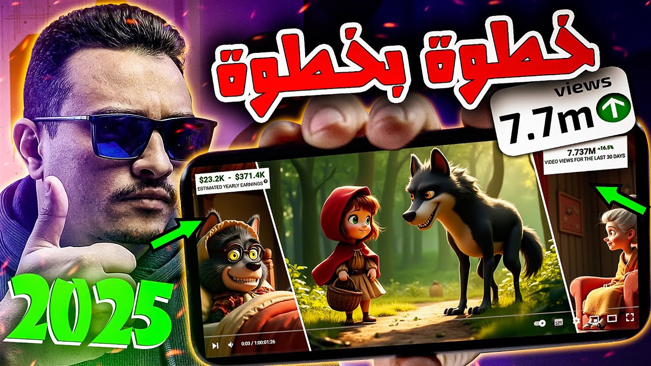 أسرار انشاء محتوي فيديوهات قصص أطفال مجاناً بالذكاء الاصطناعي لقنوات اليوتيوب