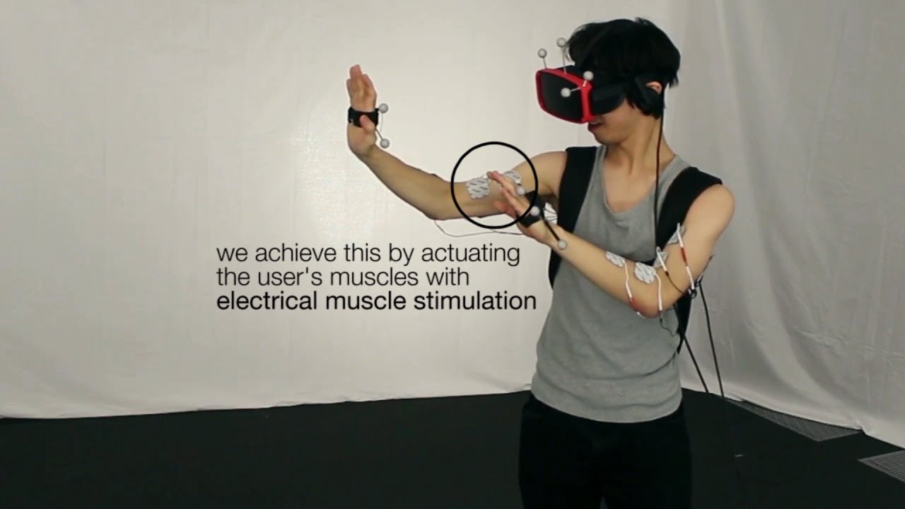 haptics for walls & heavy objects in virtual reality using electrical muscle stimulation