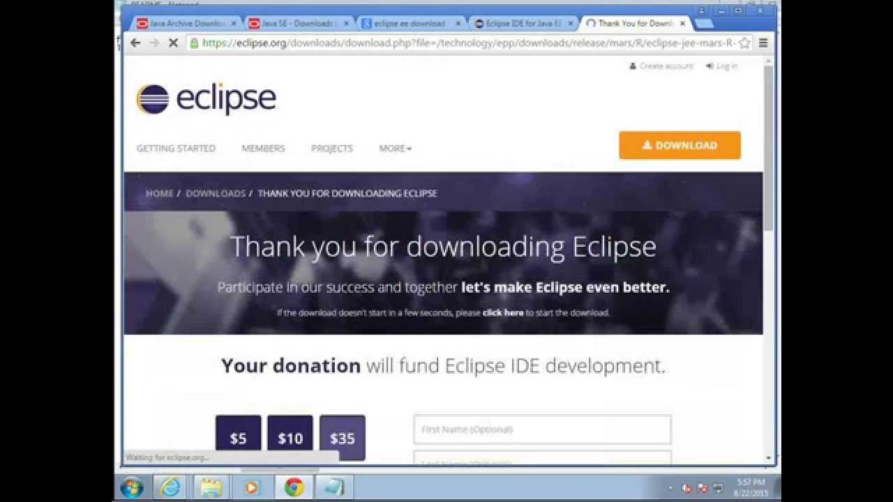 Installing Eclipse and Java JDK on our Virtual Machine