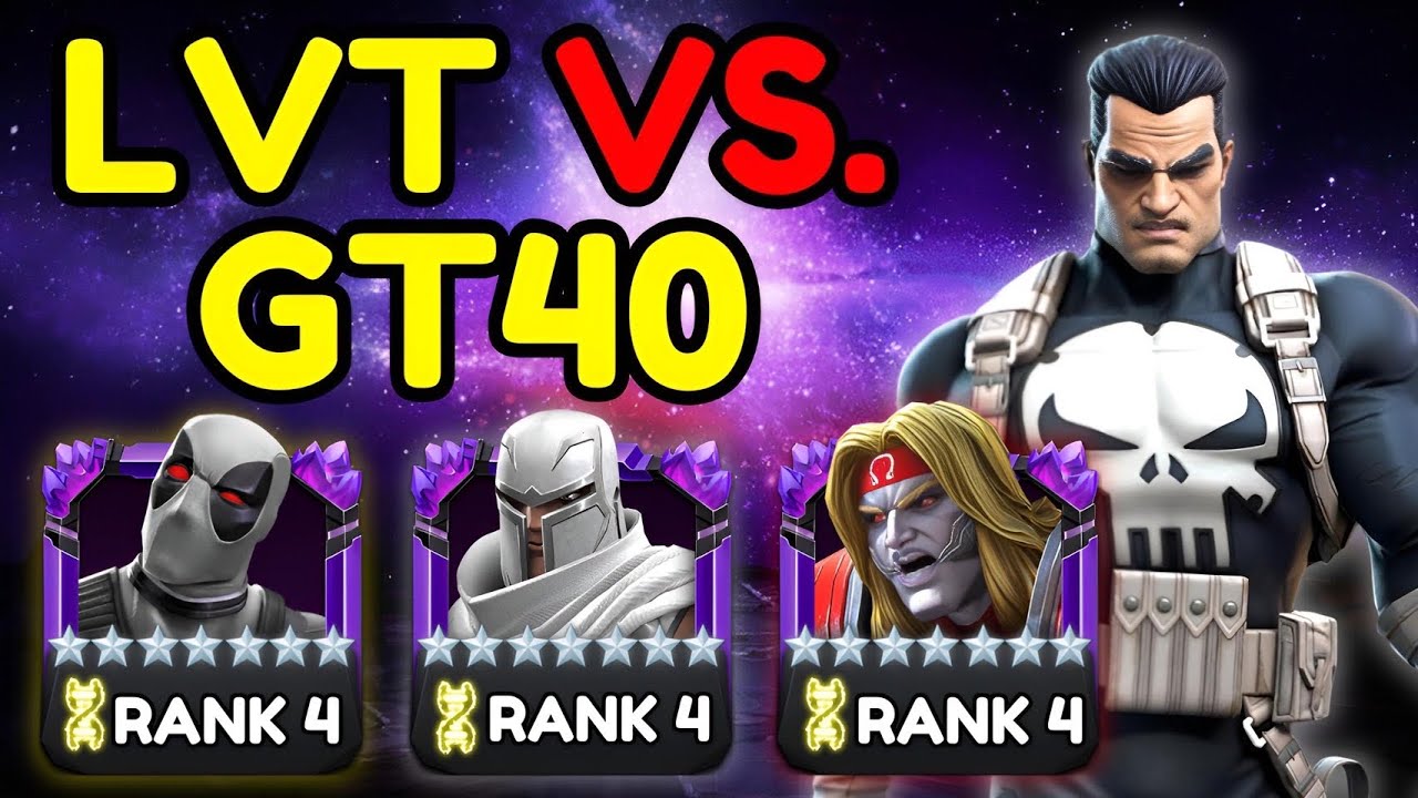 Alliance War S64W03 - LVT vs Gt40 and we fight a scary punisher - Marvel Contest of Champions
