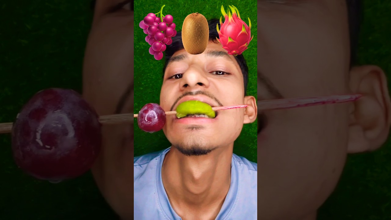ASMR Magic Fruits😱🍇🥝🍓😋 #mukbang #fruit #eating #food #makansesuaiemoji #asmr #shorts