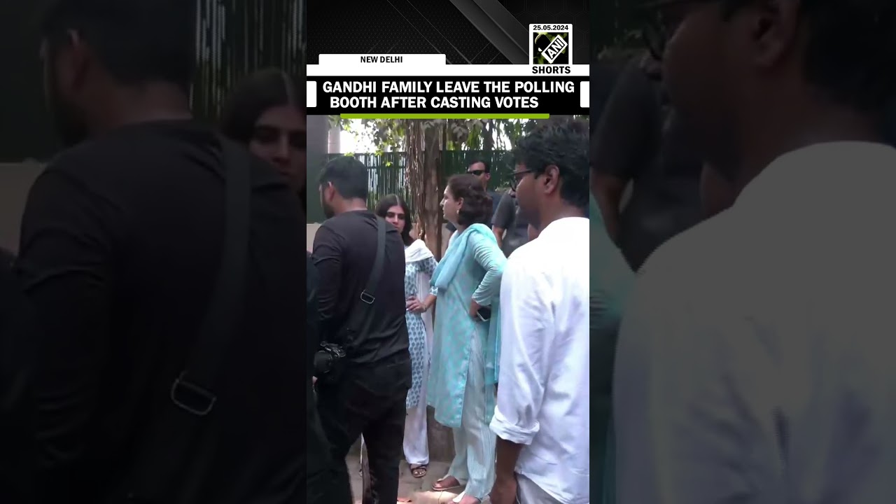 Lok Sabha Elections 2024: Gandhi family leave the polling booth after casting votes