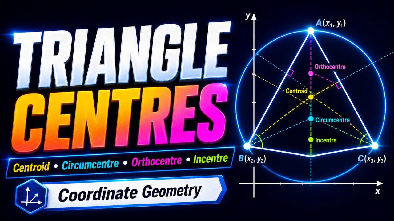 Understanding the Centroid, Circumcentre, Orthocentre and Incentre - Coordinate Geometry