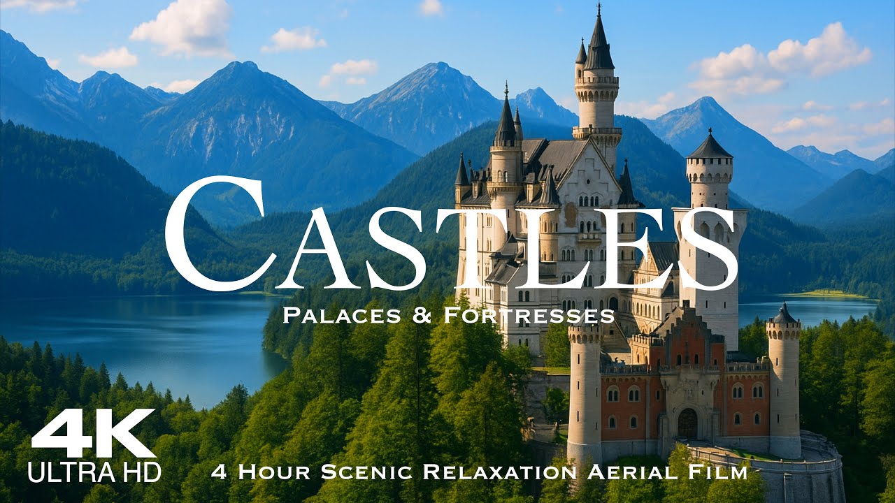 [4K] CASTLES, PALACES & FORTS in EUROPE 🇪🇺 4 Hour Drone Film - Ambient Aerial Scenic Relaxation Film