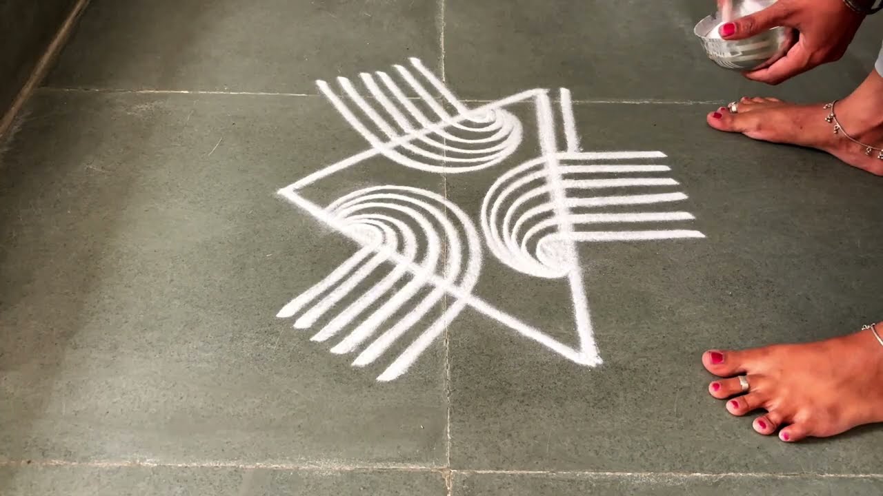 Easy padikolam designs| Simple muggulu designs| easy rangoli designs| Beginners kolam