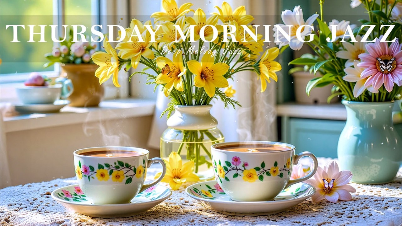 Весенний утренний джаз в четверг ☕ расслабляющая кофе-музыка и мягкая босса-нова