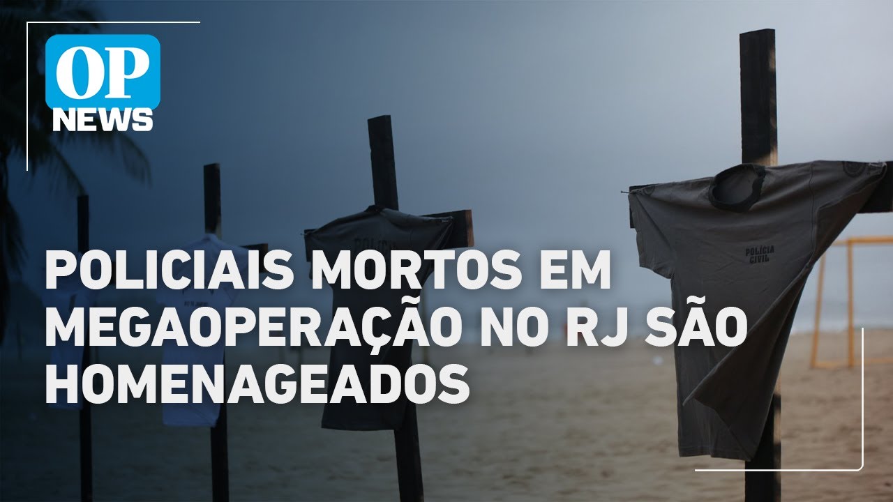 Policiais mortos em megaopera&ccedil;&atilde;o no Rio s&atilde;o homenageados com cruzes em Copacabana | O POVO News