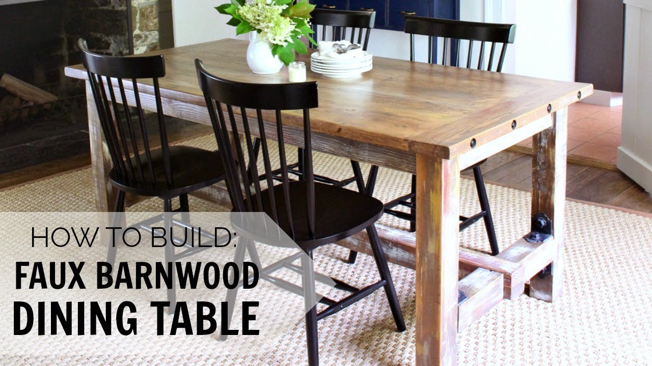 How to Build a Faux Barnwood Dining Table