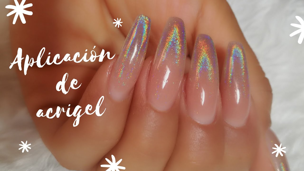 Aplicación de Acrigel paso a paso / efecto unicornio!!😍💅