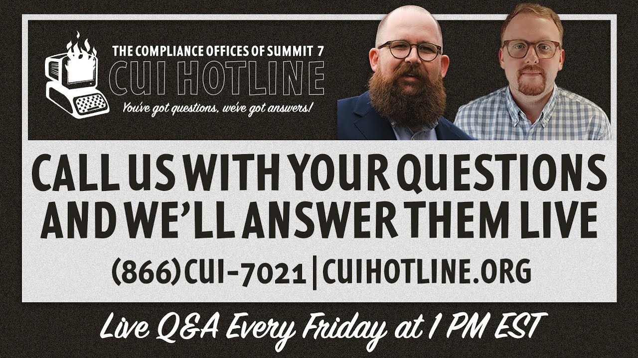 Weekly CMMC Q&A Livestream!