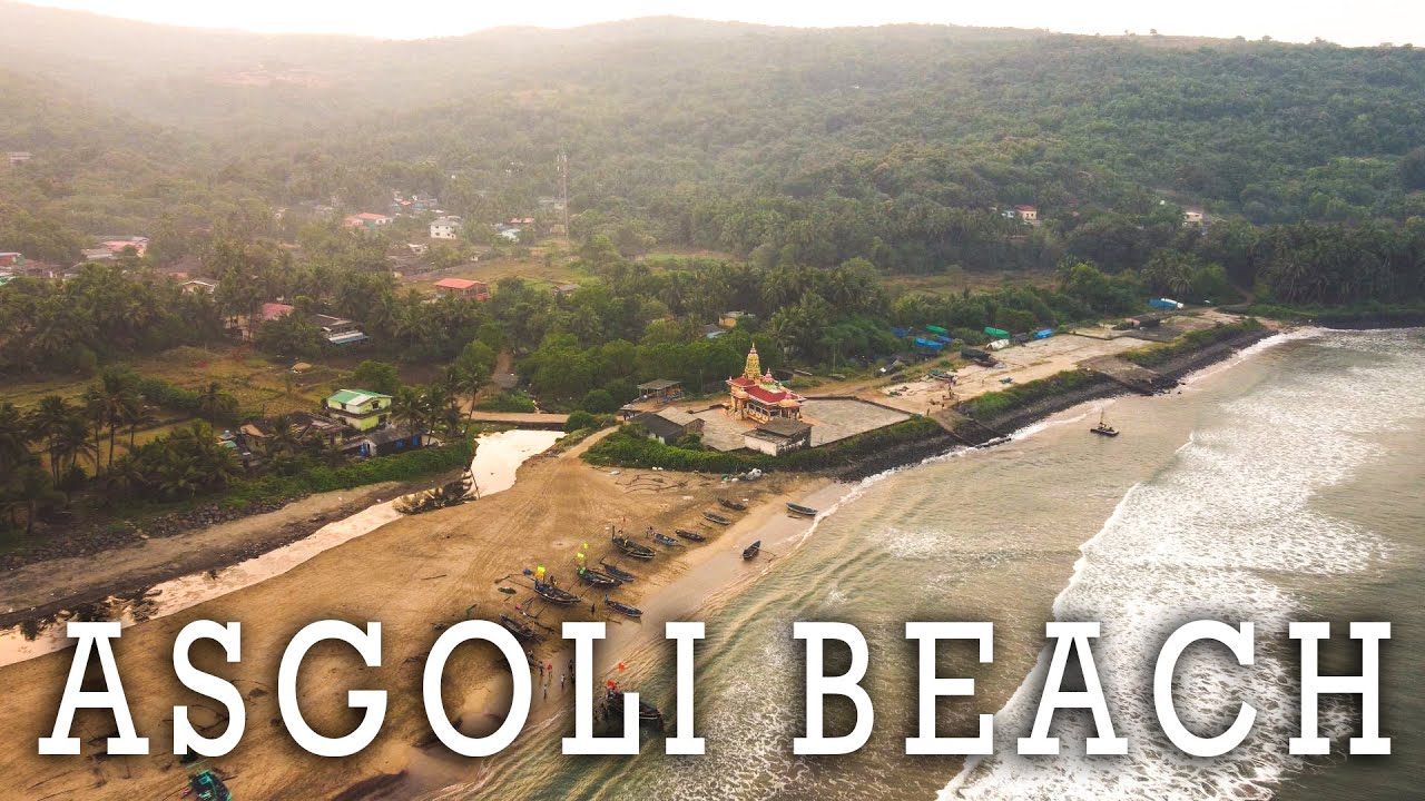 Drone shots of Maharashtra - Asgoli Beach, Guhagar - Visual ASMR