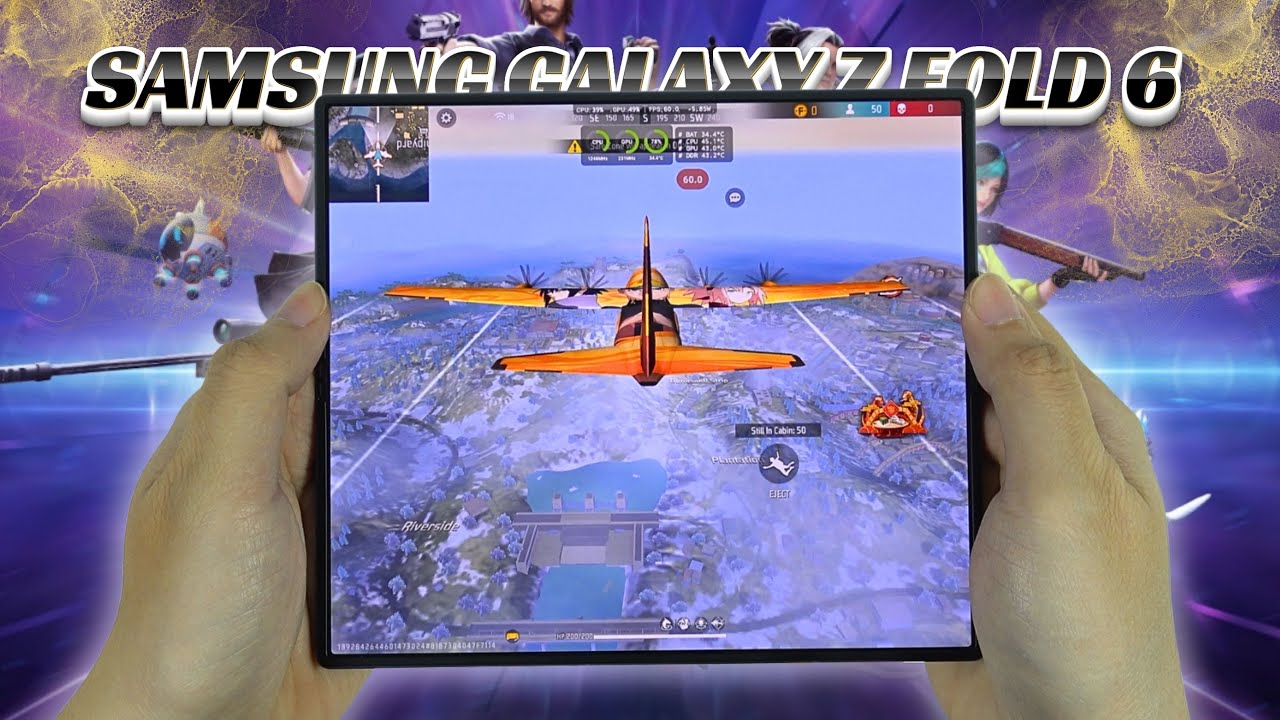 Samsung Galaxy Z Fold 6 test game Free Fire Mobile 2025